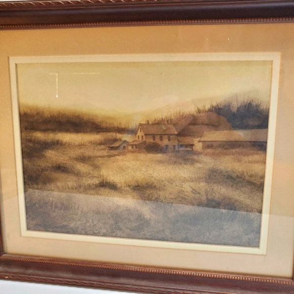 Original Watercolor Painting "A Little Farm" Signed by Artist: Mary B. Wendt - Picture 2 of 8